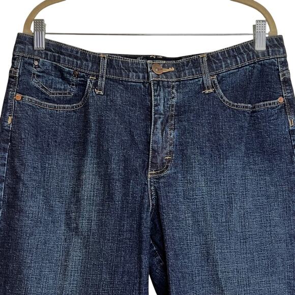 Lee Comfort Waistband Womens Jeans Size 16P Blue Cotton Spandex Straight Leg - Picture 2 of 8